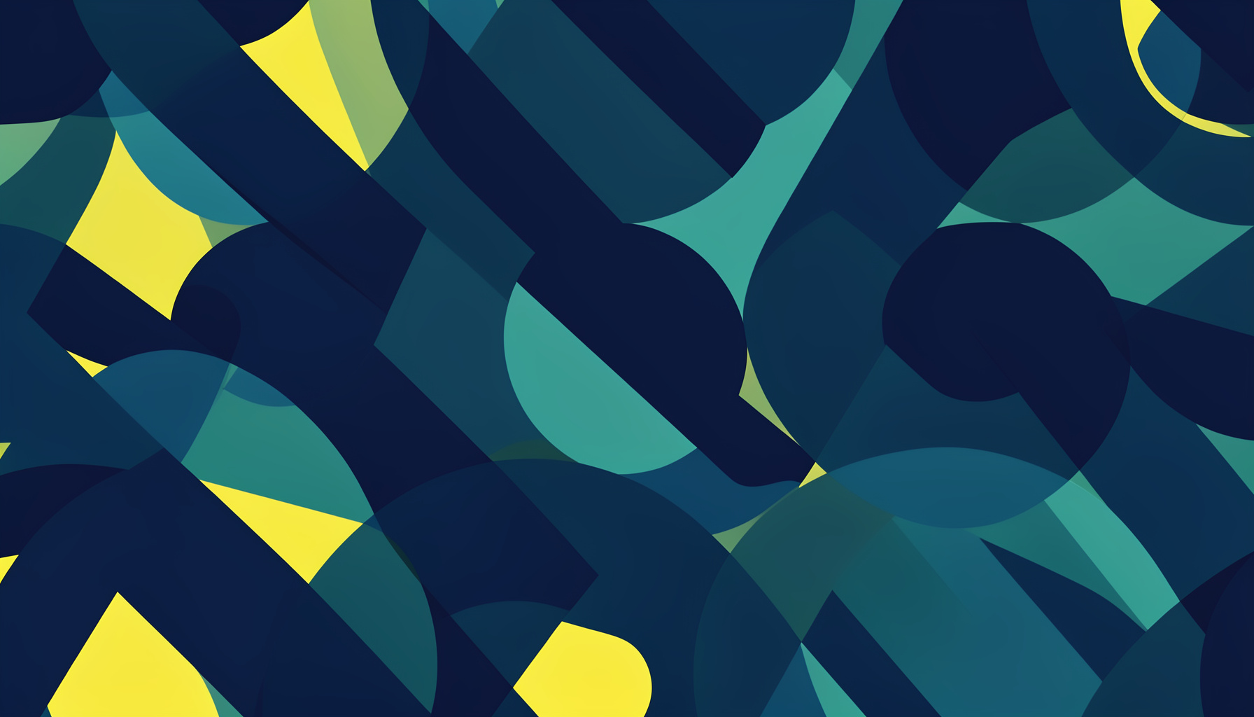 Dark abstract geometric pattern with overlapping circles and angular lines in deep navy blue and muted teal tones, conveying a technical enterprise atmosphere